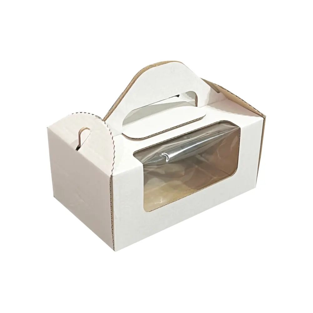 Krabica na zákusky s okienkom 30x15x16 cm - s uškom Krabica na zákusky s okienkom 30x15x16 cm - s uškom