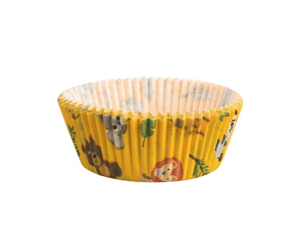 Košíčky na muffiny žlté so zvieratkami