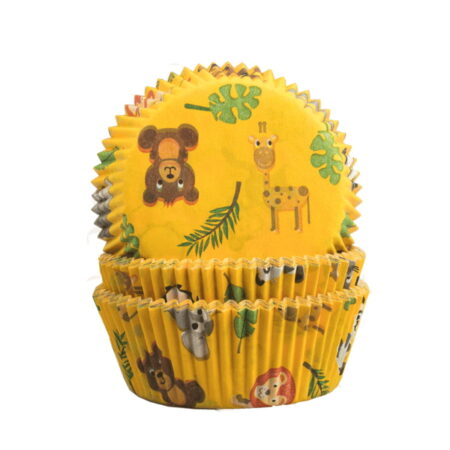 Košíčky na muffiny žlté so zvieratkami 2