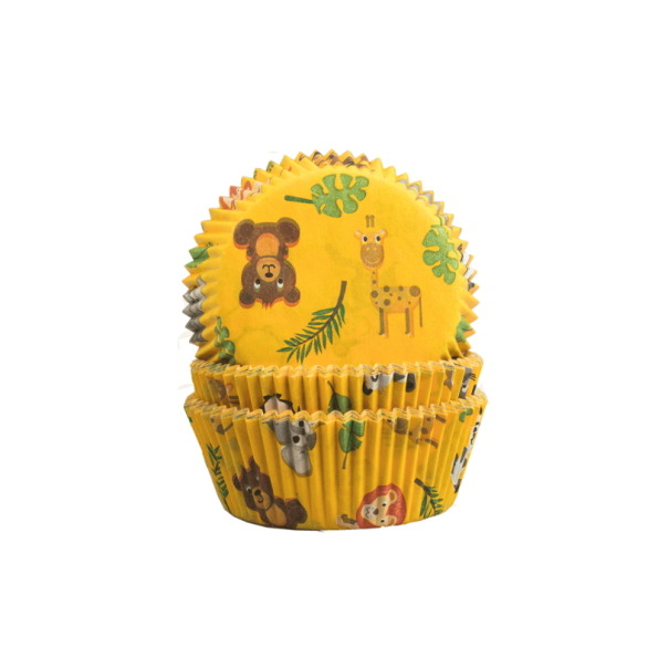 Košíčky na muffiny žlté so zvieratkami 2