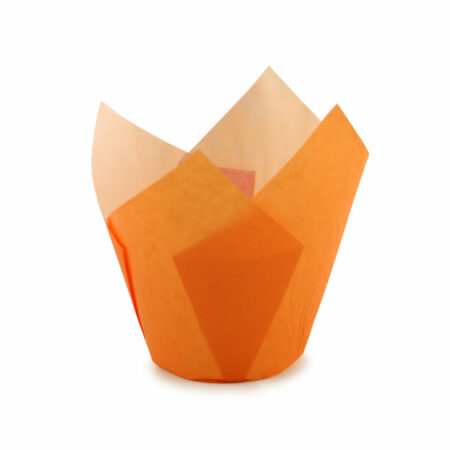 Košíčky na muffiny tulipánové oranžové