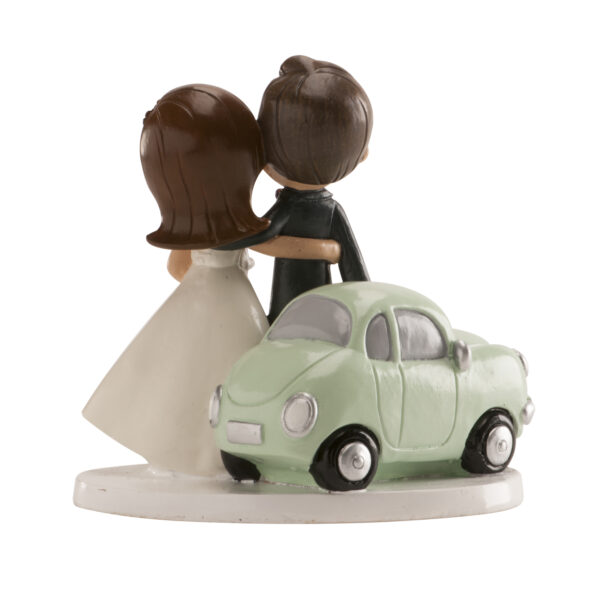 Svadobná figúrka novomanželia s autíčkom 2