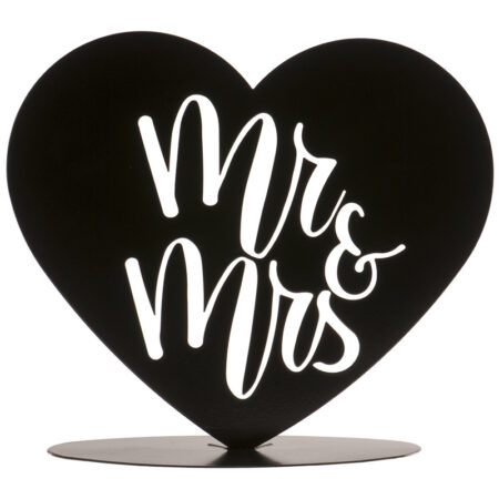 Svadobná figúrka srdce Mr&Mrs