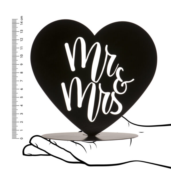 Svadobná figúrka srdce Mr&Mrs 3