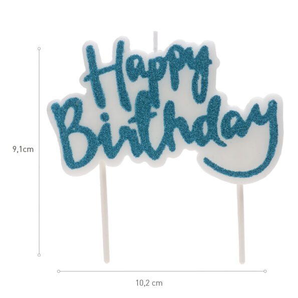 Tortová sviečka Happy Birthday 2D 3