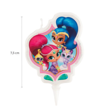 Tortová sviečka Shimmer & Shine 2D 3