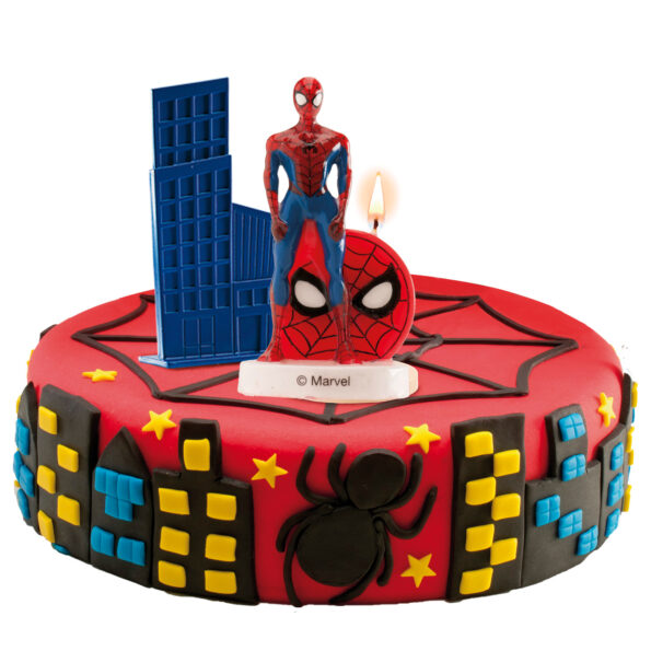 Tortová sviečka Spiderman 3D