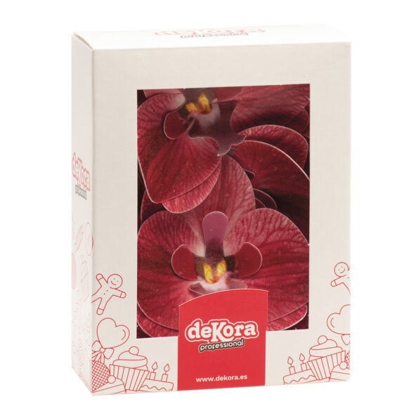 Oblátková orchidea bordová – 10ks 3
