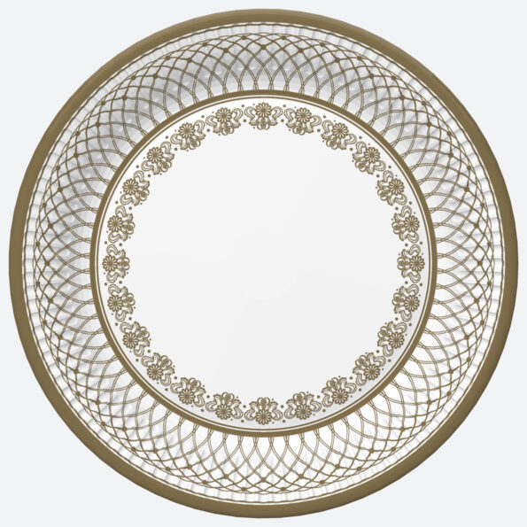 Papierové taniere Zlatý ornament
