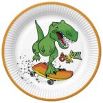 Papierové taniere Dinosaurus