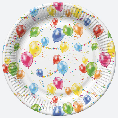 Papierové taniere Balóniky