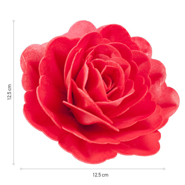 Oblátková ruža červená 3