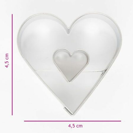 Vykrajovačka Srdce v srdci 4.5cm 2
