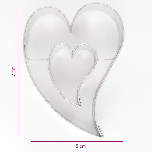 Vykrajovačka Srdce v srdci 7cm 2