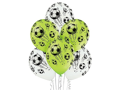 balóny s motívom futbalovej lopty
