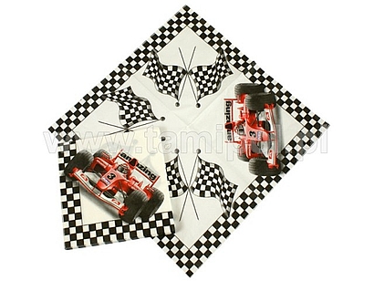 Papierové servítky F1, so závodným autom