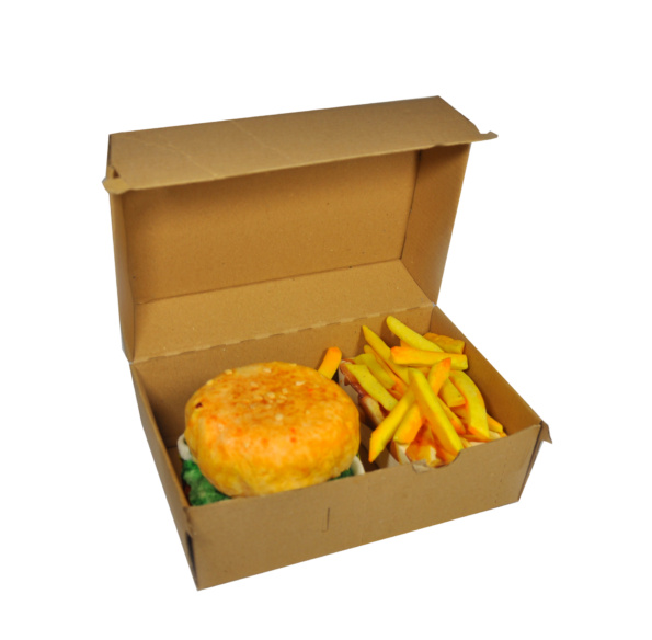 Krabica na hamburger s hranolkami